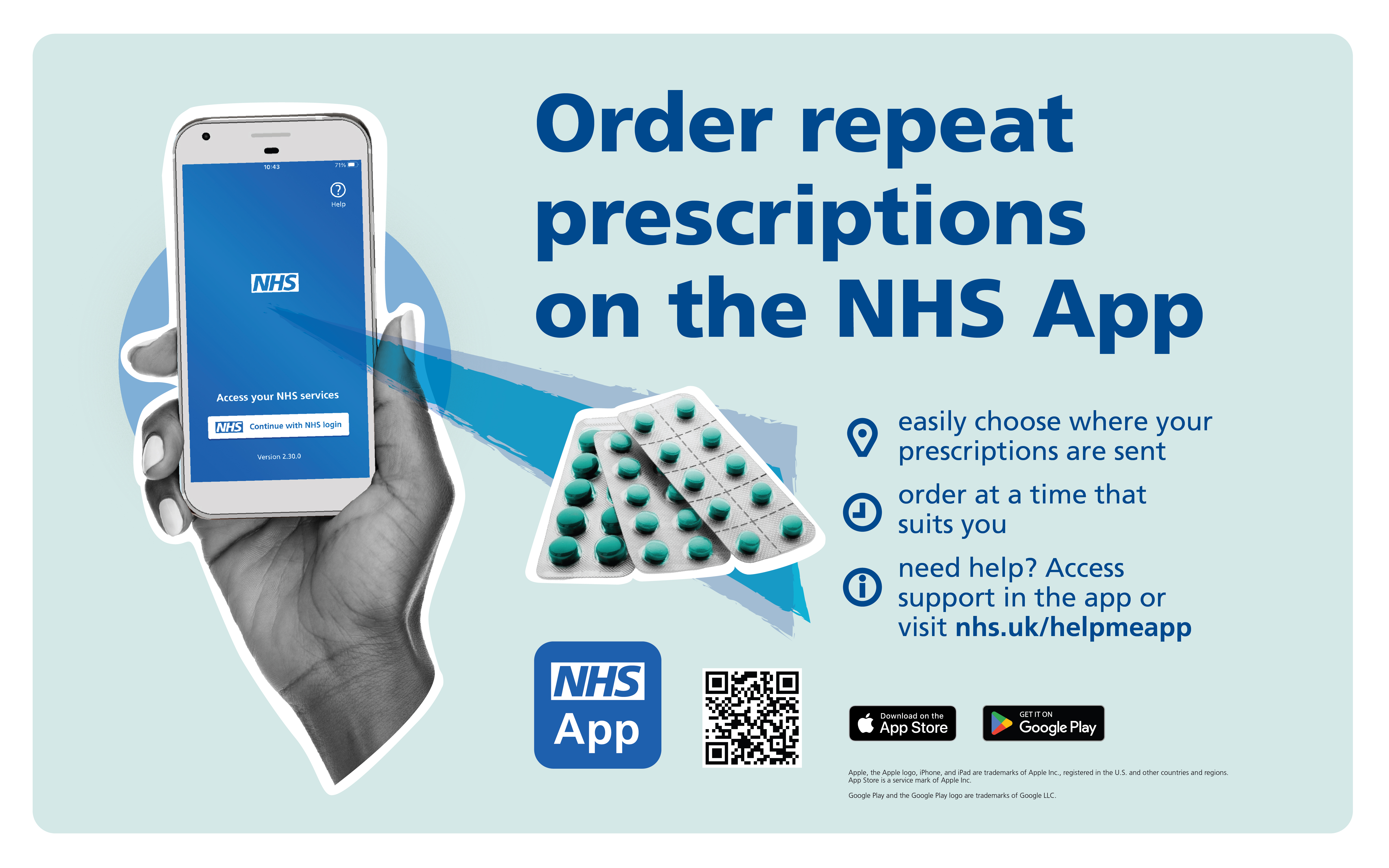 NHS App Repeat Prescriptions Poster